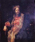 Portrait of the one-armed painter Marten Rijckaert.